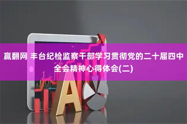 赢翻网 丰台纪检监察干部学习贯彻党的二十届四中全会精神心得体会(二)