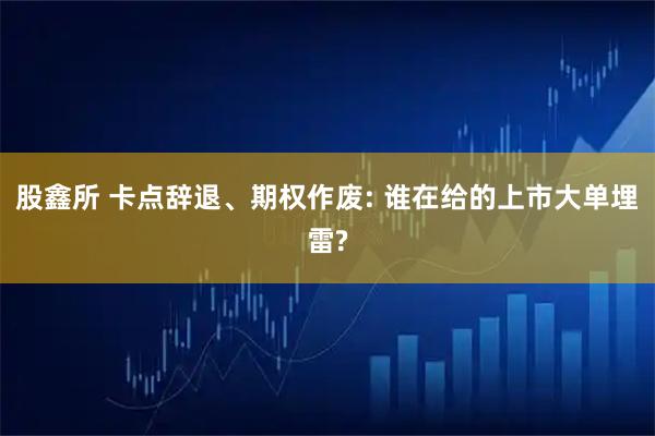 股鑫所 卡点辞退、期权作废: 谁在给的上市大单埋雷?
